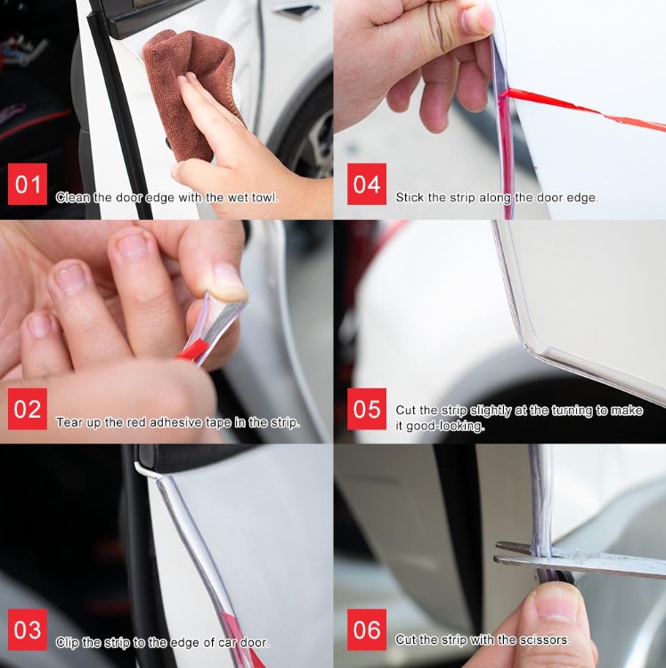 Araba Kapı Kenar Koruma Fitili Şeffaf 5 metre