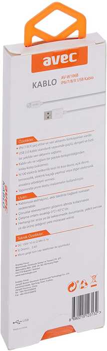 AV-W106B USB-LIGHTNING 1M KABLO (200)