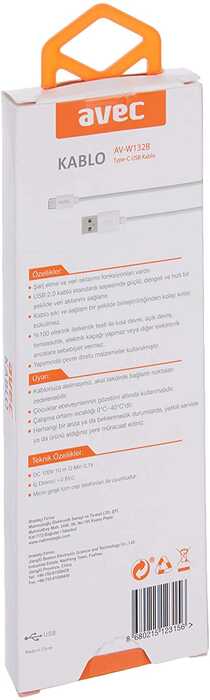 AV-W132B Type-C USB 1M Kablo