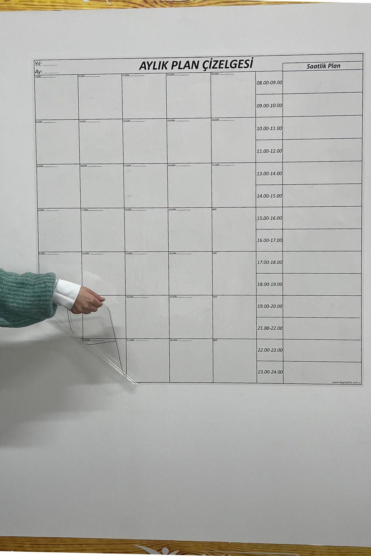 Aylık Planlayıcı Manyetik Duvar Stickerı Takvim Plan Çizelgesi