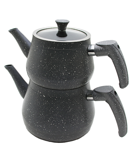 BAKALİT KULP GRİ GRANİT ÇAYDANLIK SET