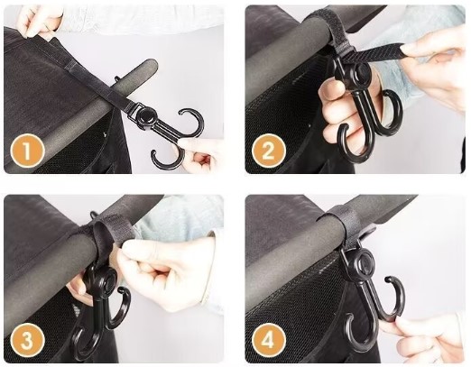 Bisiklet ve Bebek Arabası 2 Kancalı Cırtlı Askı