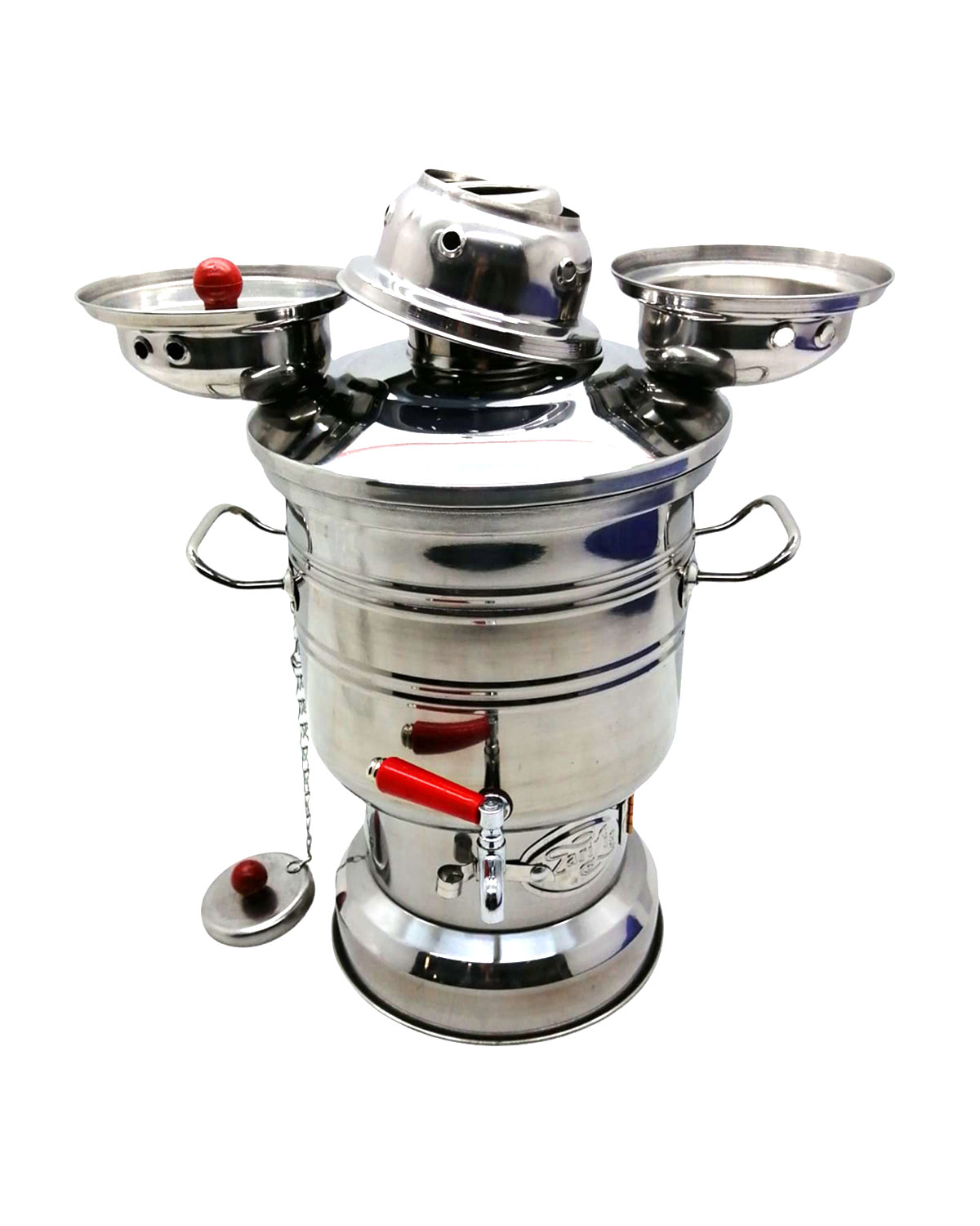 ÇİFT DEMLİK HAZNELİ  3.5LT KÜÇÜK BOY - TEK MUSLUK PİKNİK SEMAVERİ