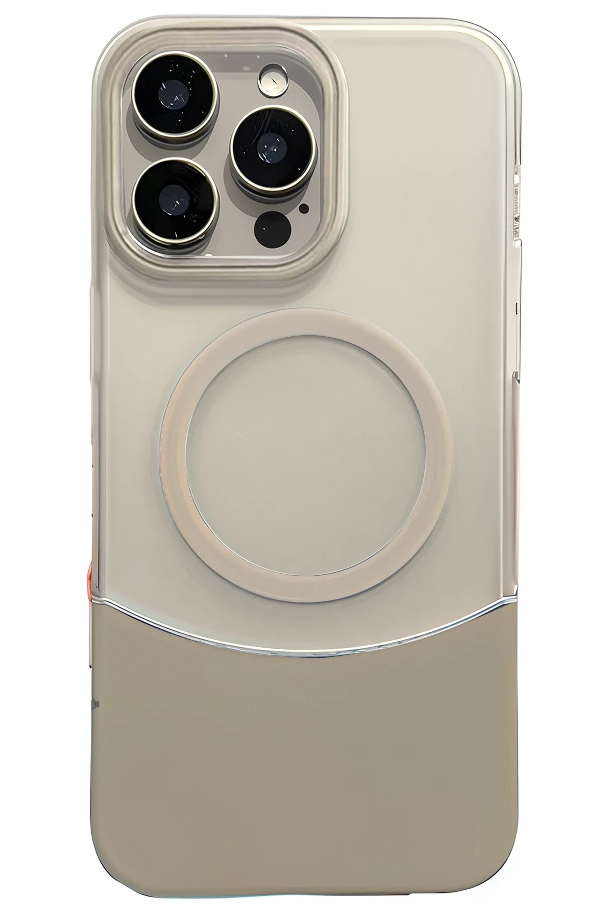 Joko Apple iPhone 15 Pro Max Velar Magsafe Kapak - Natural Grey