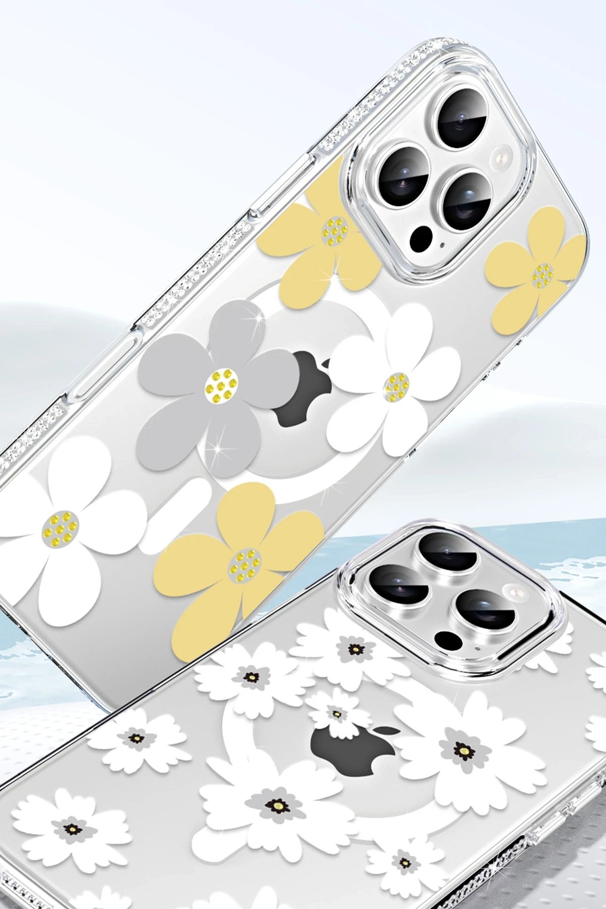 Joko Apple iPhone 15 Pro Floral Magsafe Kapak - Pembe