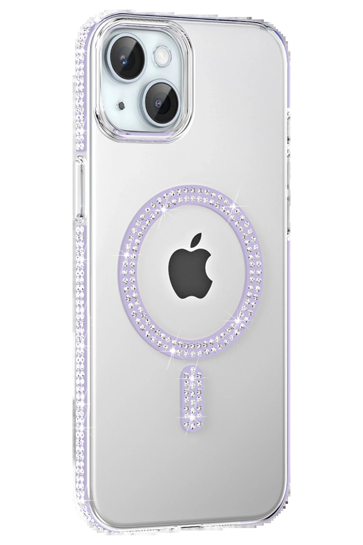 Joko Apple iPhone 15 Move Taşlı Magsafe Kapak - Lila