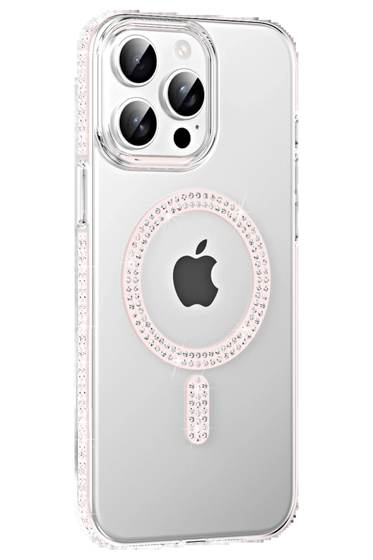 Joko Apple iPhone 15 Pro Move Taşlı Magsafe Kapak - Gümüş