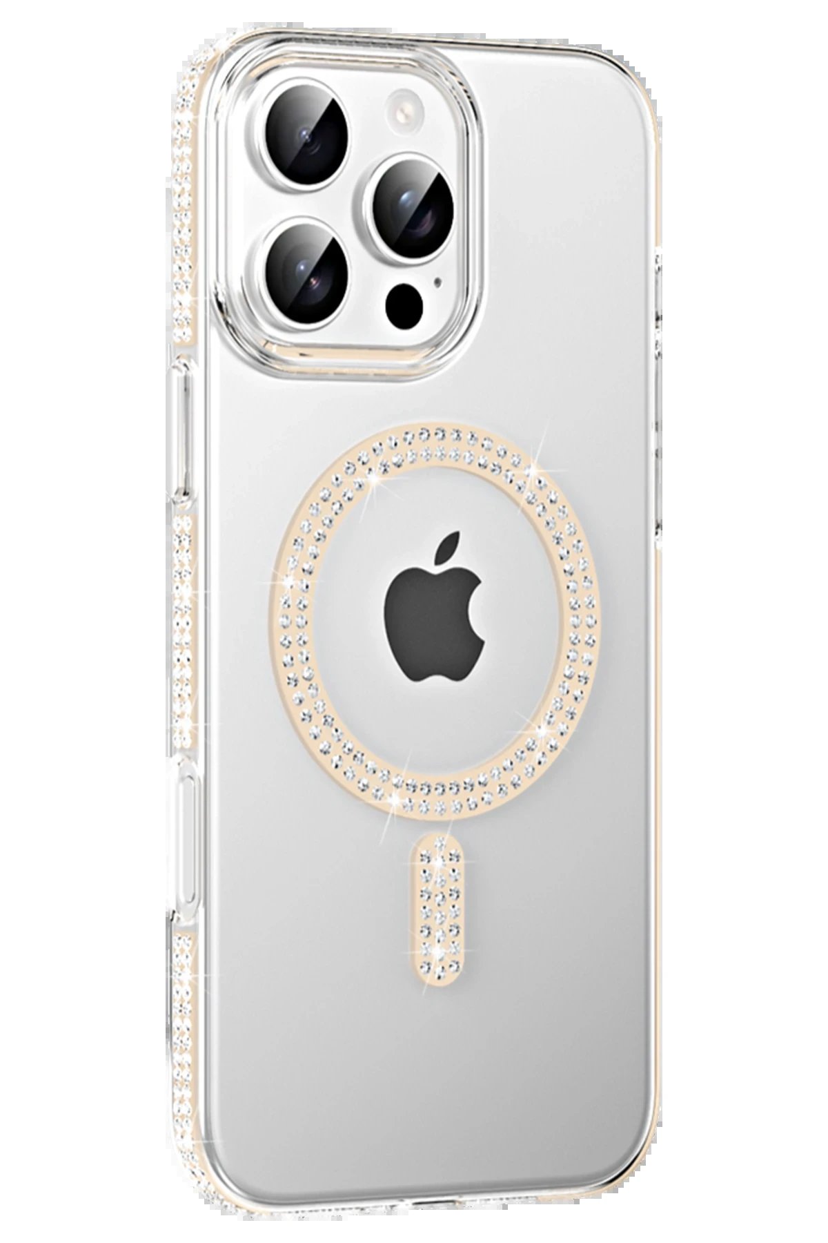 Joko Apple iPhone 16 Pro Max Move Taşlı Magsafe Kapak - Pembe