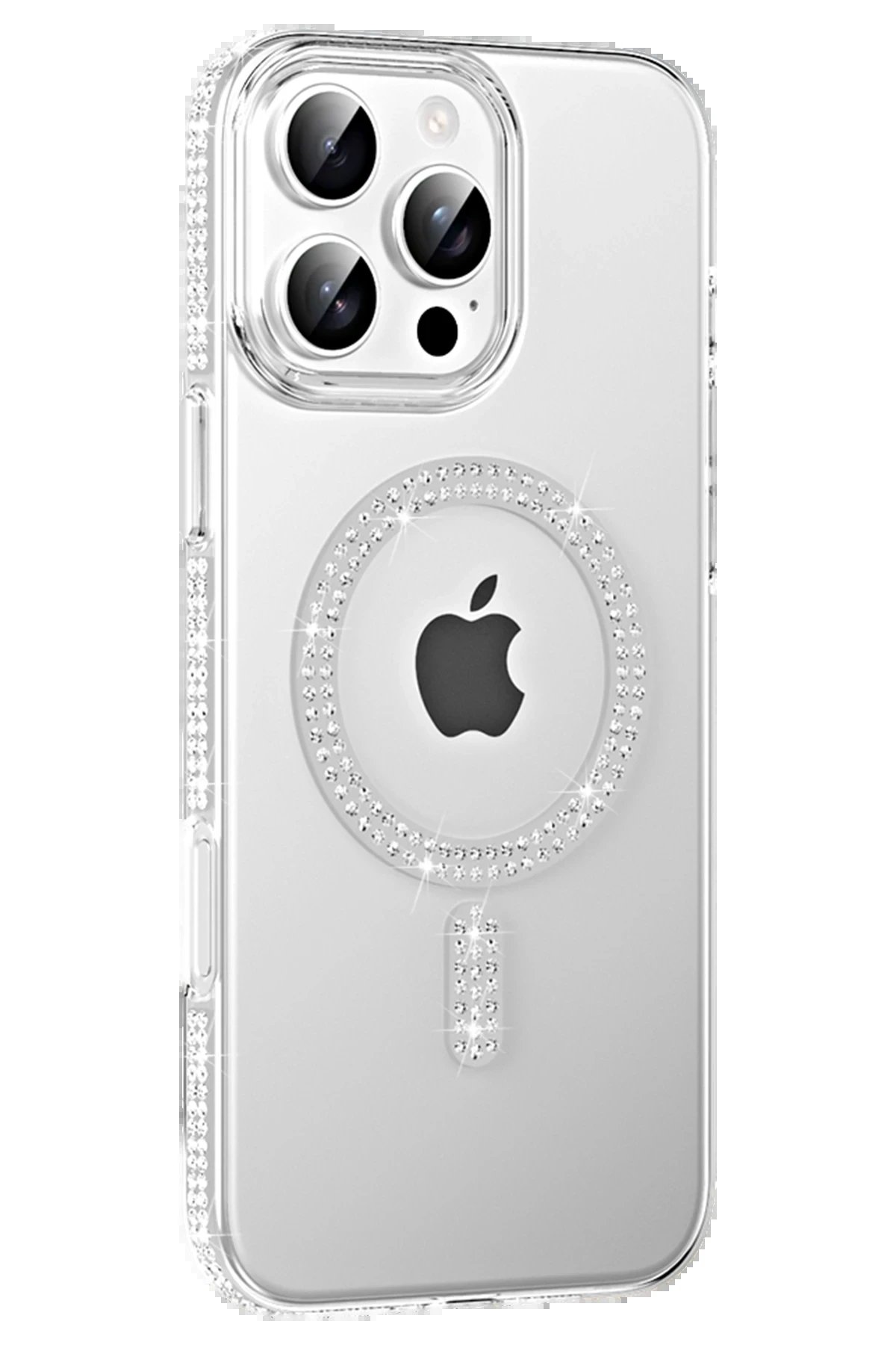 Joko Apple iPhone 16 Pro Max Move Taşlı Magsafe Kapak - Natural Grey