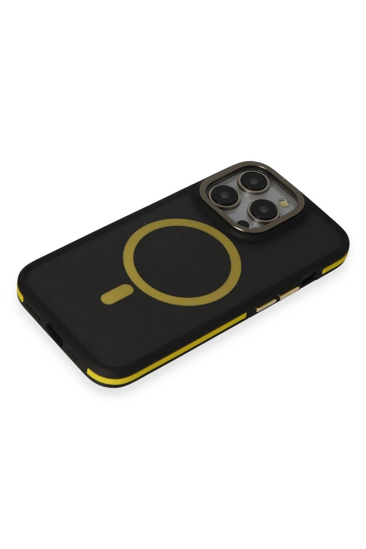 Joko iPhone 14 Pro Kılıf Rocky Magsafe Kapak - Siyah-Sarı