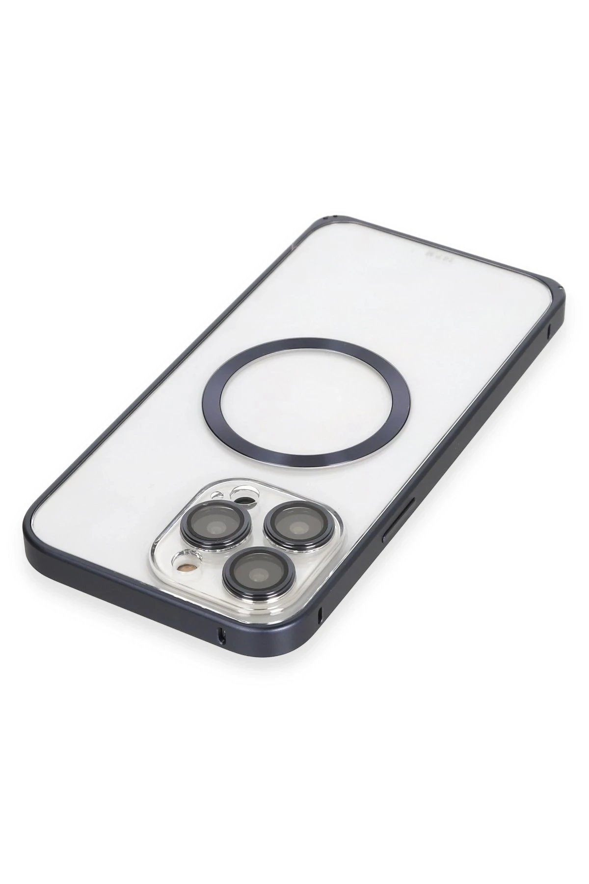 Joko iPhone 15 Pro Kılıf Metal Bumper Magneticsafe Kapak - Lacivert