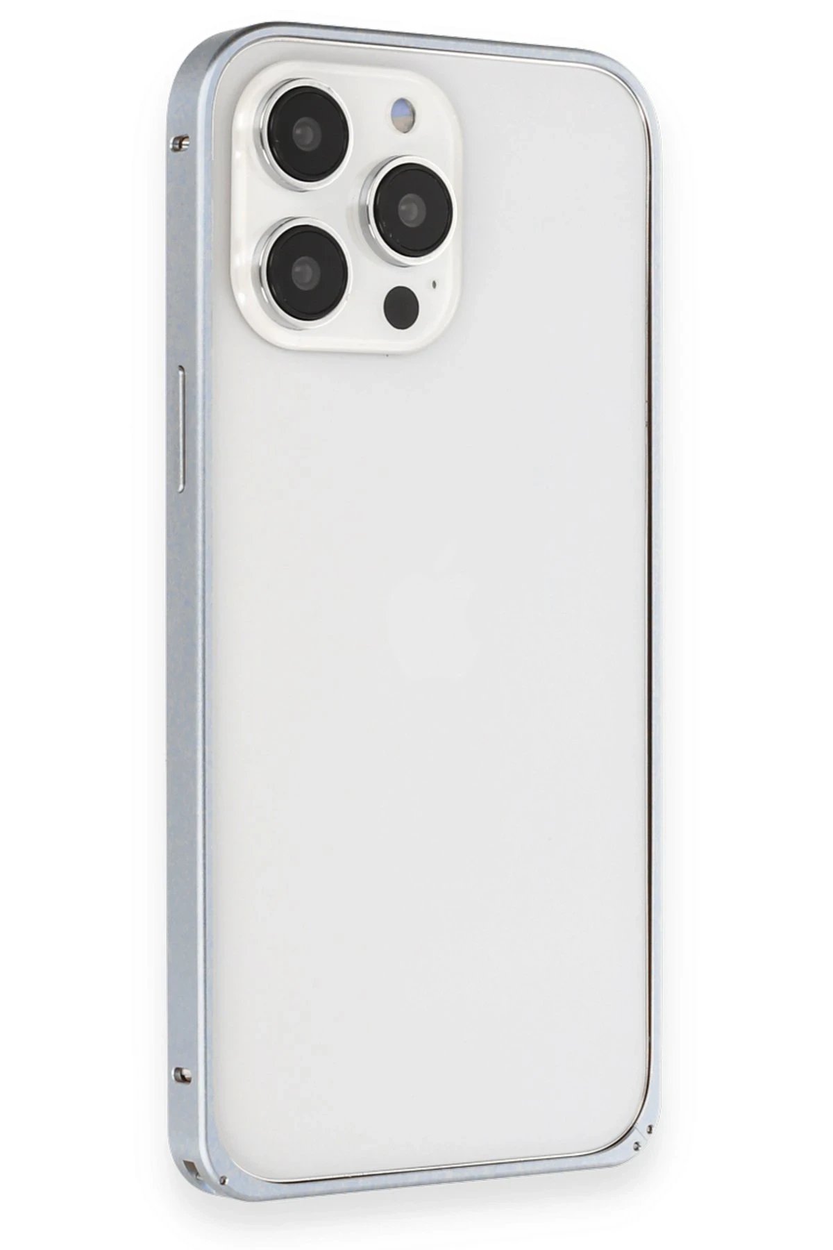 Joko iPhone 15 Pro Kılıf Metal Bumper Magneticsafe Kapak - Gri