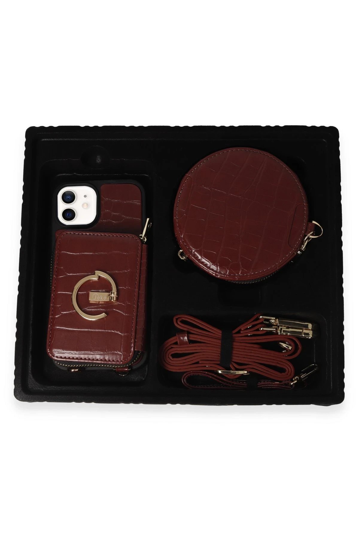 Joko iPhone 11 Kılıf Ermes Kapak - Bordo