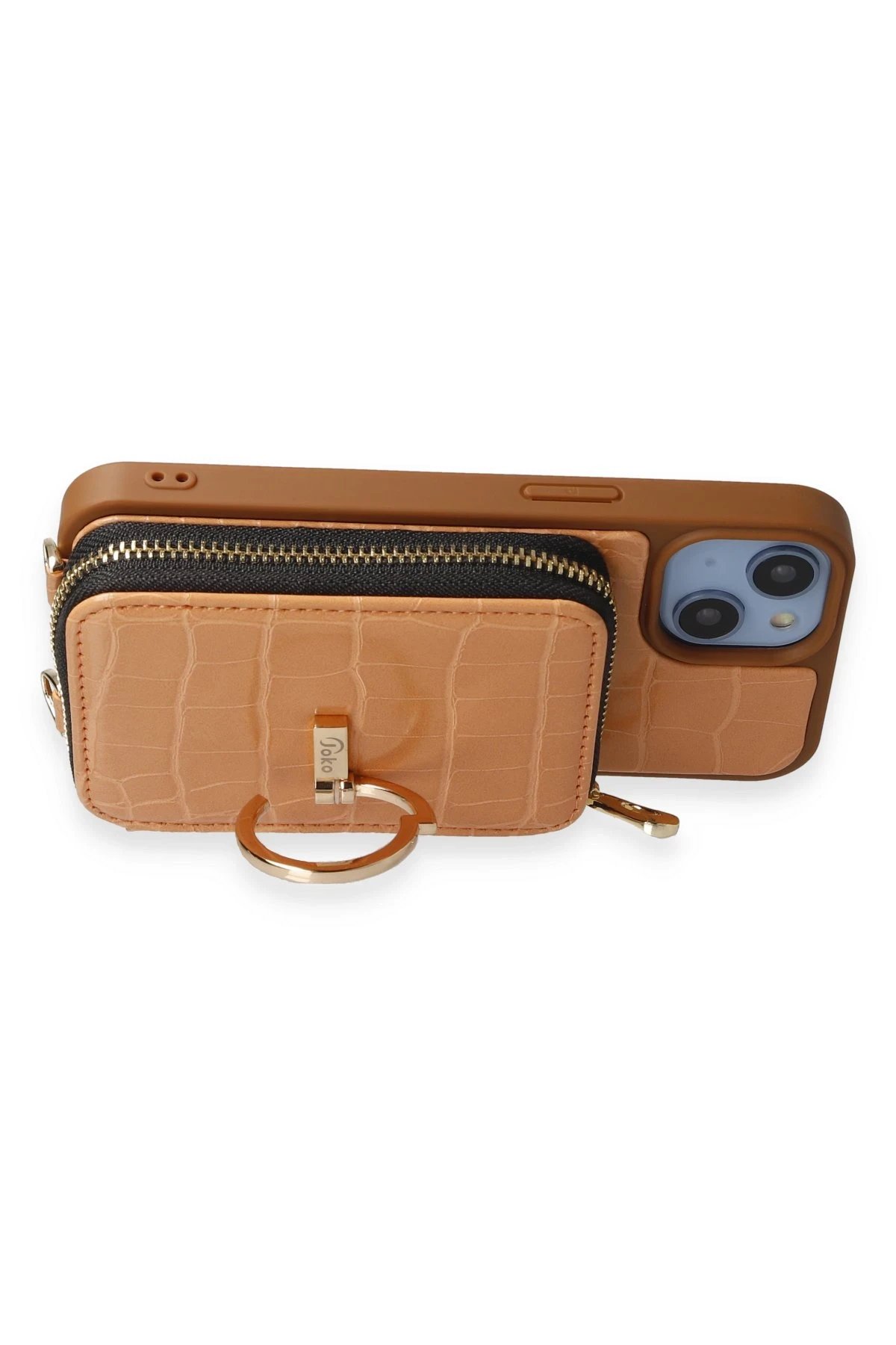 Joko iPhone 12 Pro Kılıf Ermes Kapak - Açık Turuncu