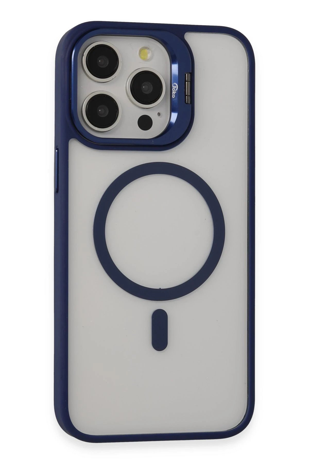 Joko iPhone 15 Pro Kılıf Roblox Lens Magsafe Standlı Kapak - Lacivert