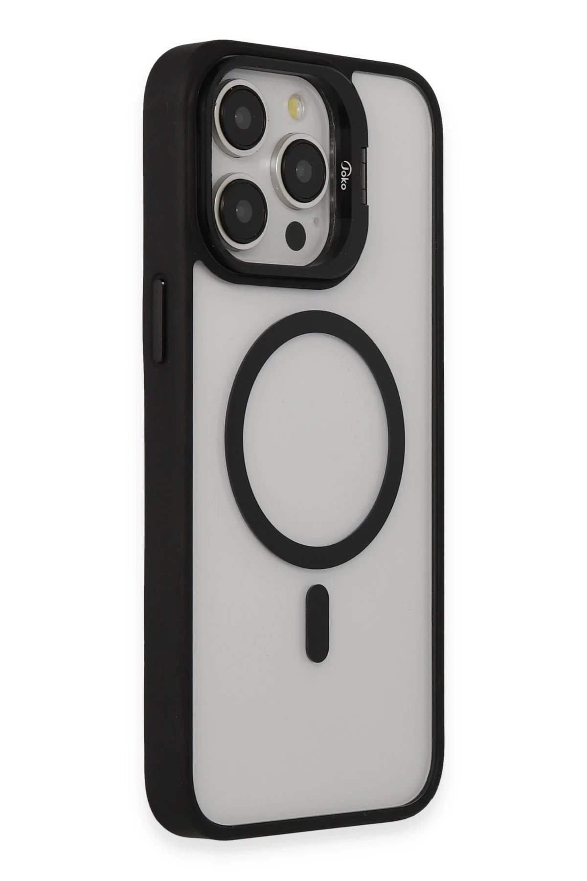 Joko iPhone 15 Pro Max Kılıf Roblox Lens Magsafe Standlı Kapak - Siyah