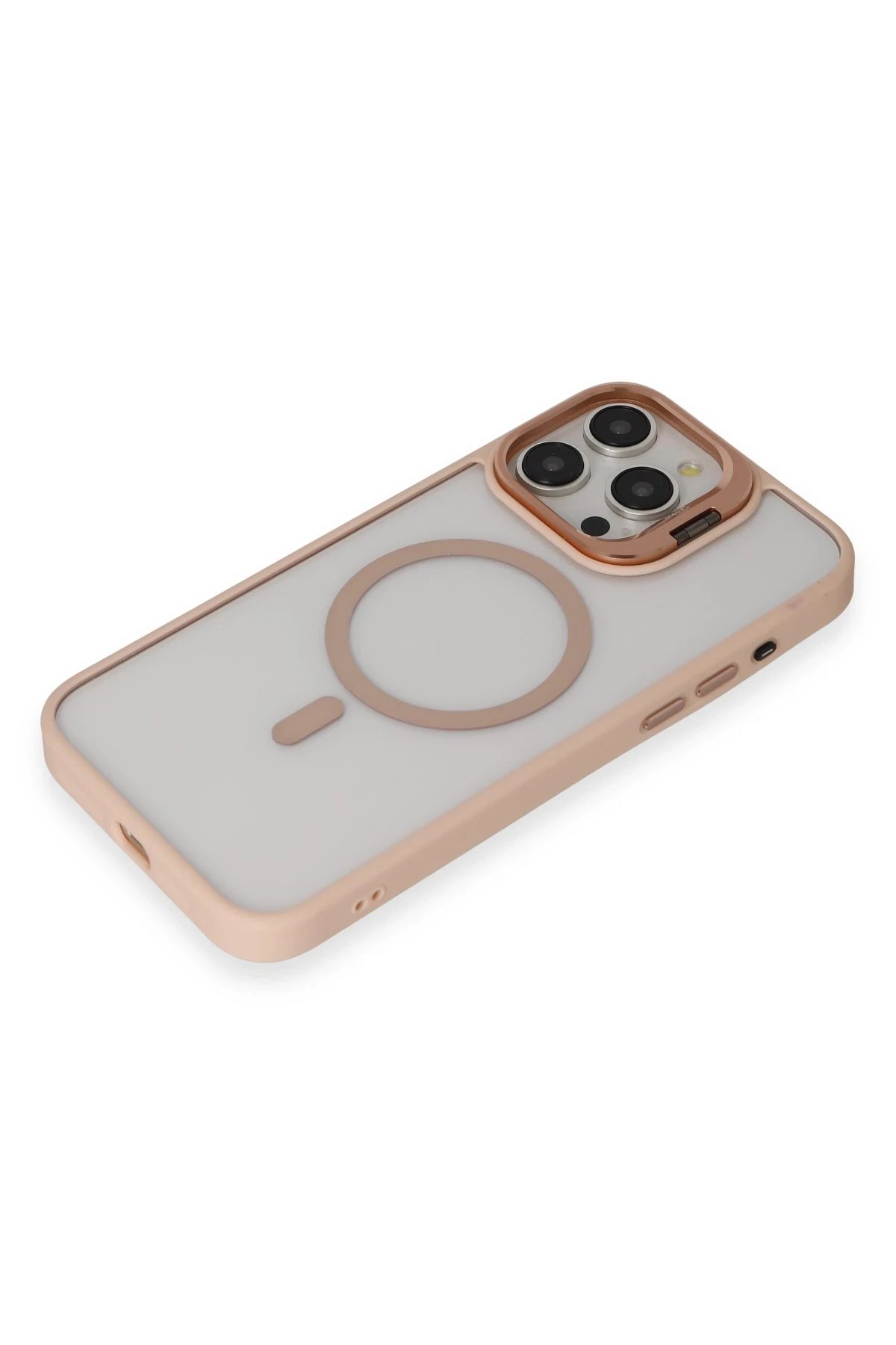 Joko iPhone 15 Pro Max Kılıf Roblox Lens Magsafe Standlı Kapak - Pudra