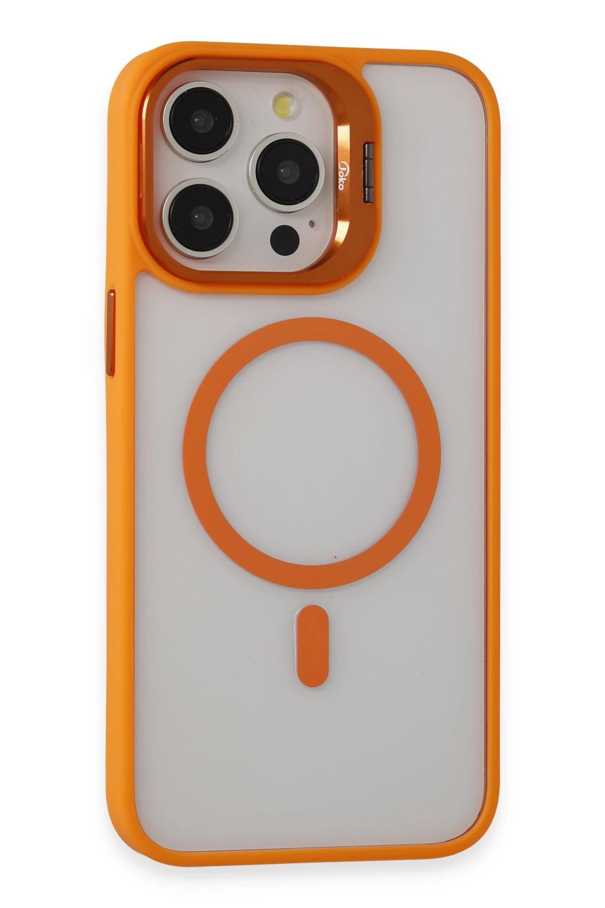 Joko iPhone 15 Pro Max Kılıf Roblox Lens Magsafe Standlı Kapak - Turuncu