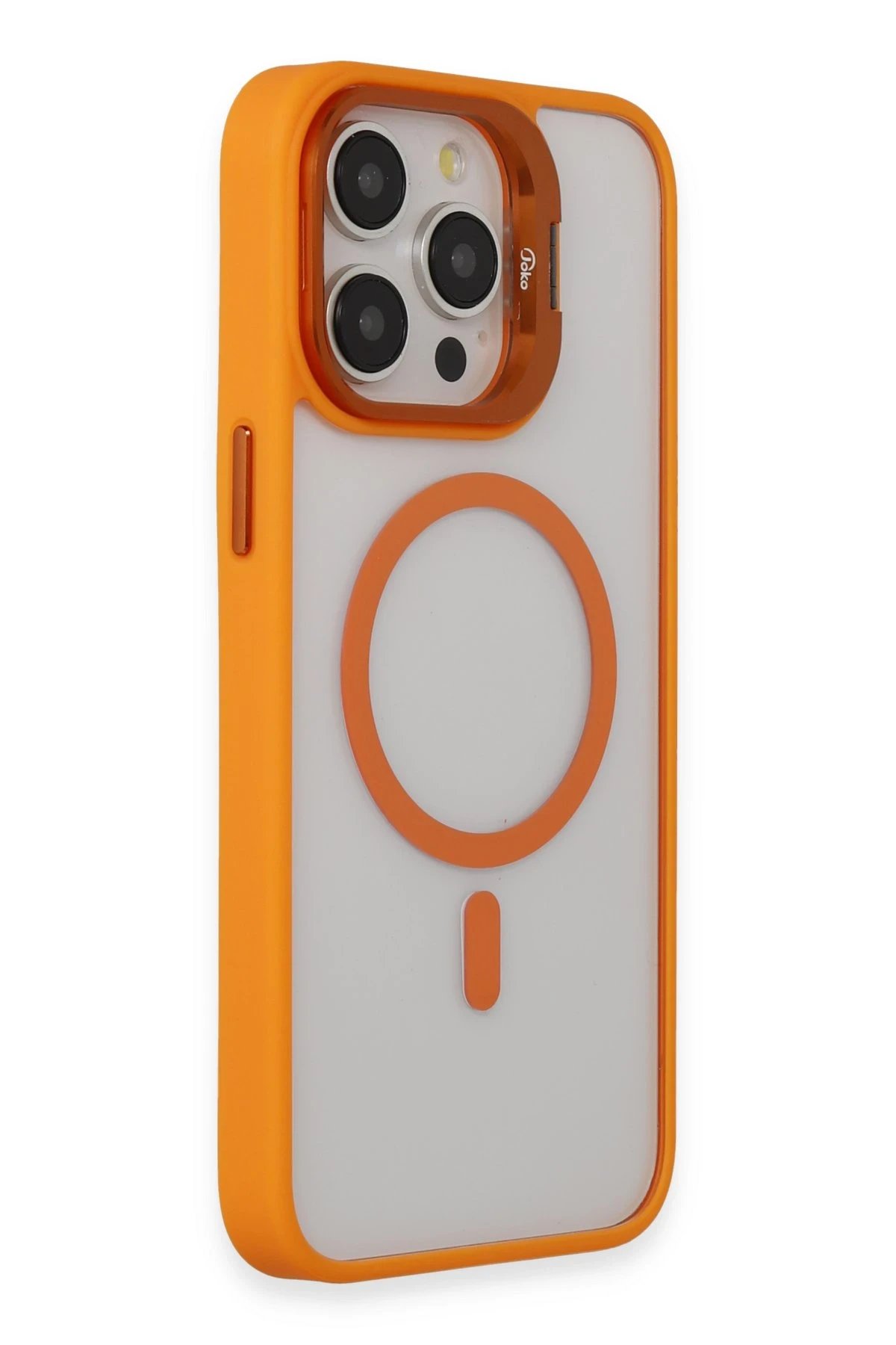 Joko iPhone 15 Pro Max Kılıf Roblox Lens Magsafe Standlı Kapak - Turuncu