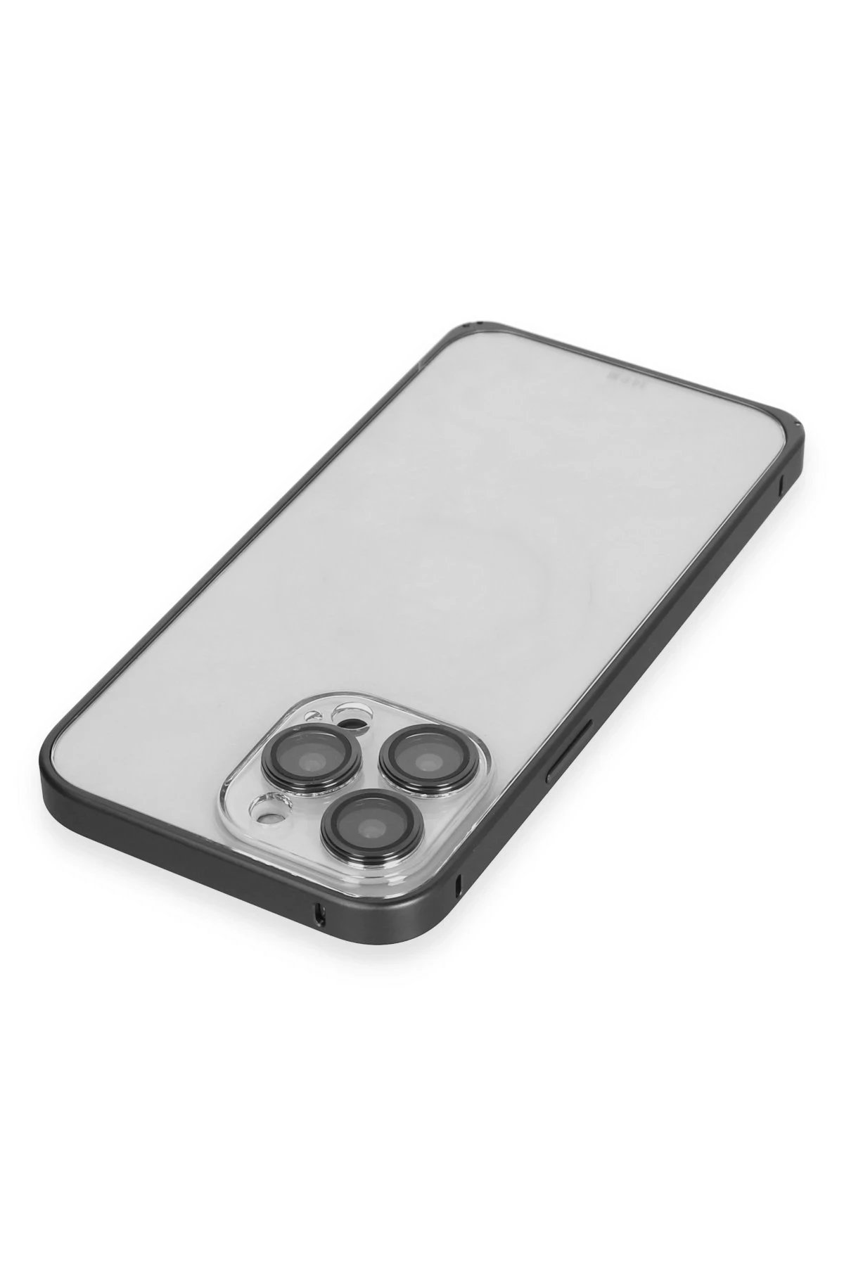 Joko iPhone 15 Pro Metal Bumper Mat Kapak - Siyah