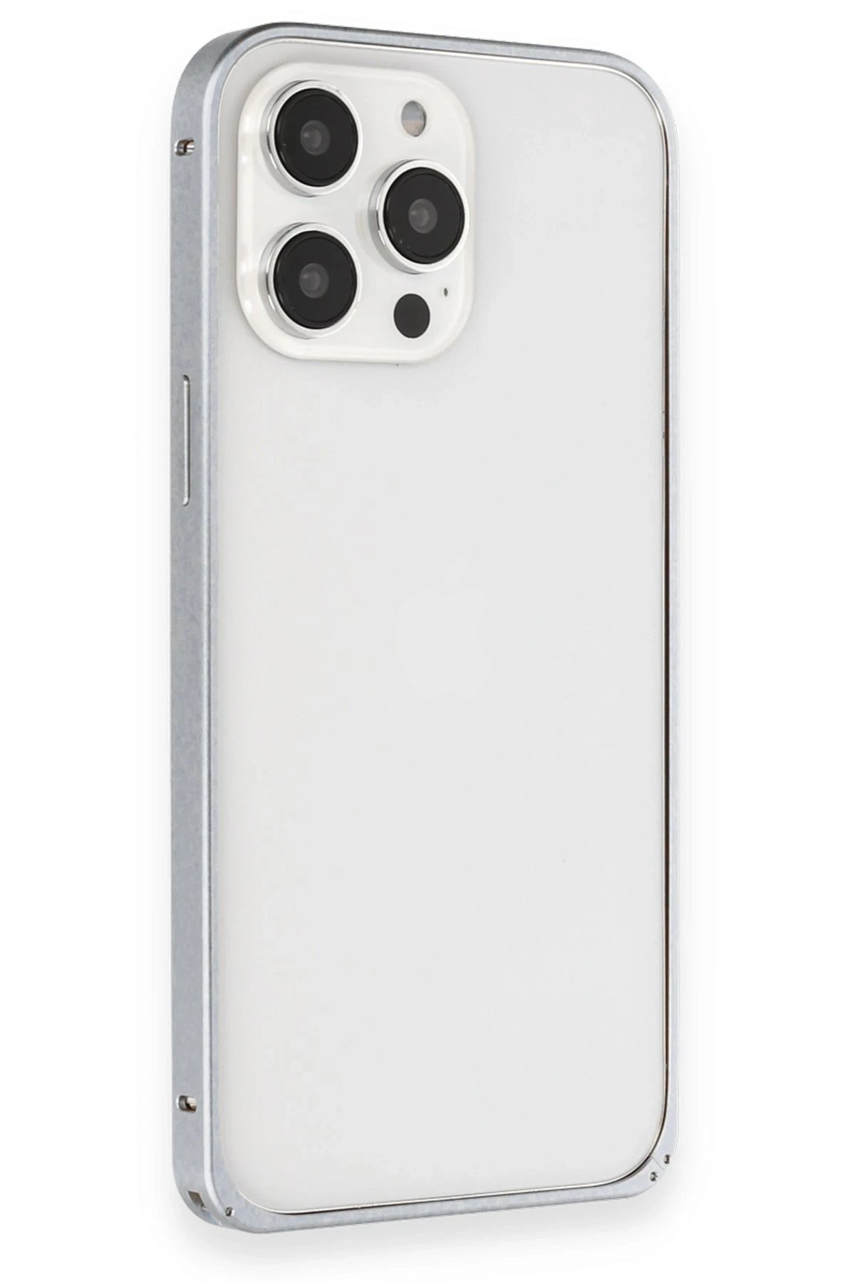 Joko iPhone 15 Pro Max Metal Bumper Mat Kapak - Gri