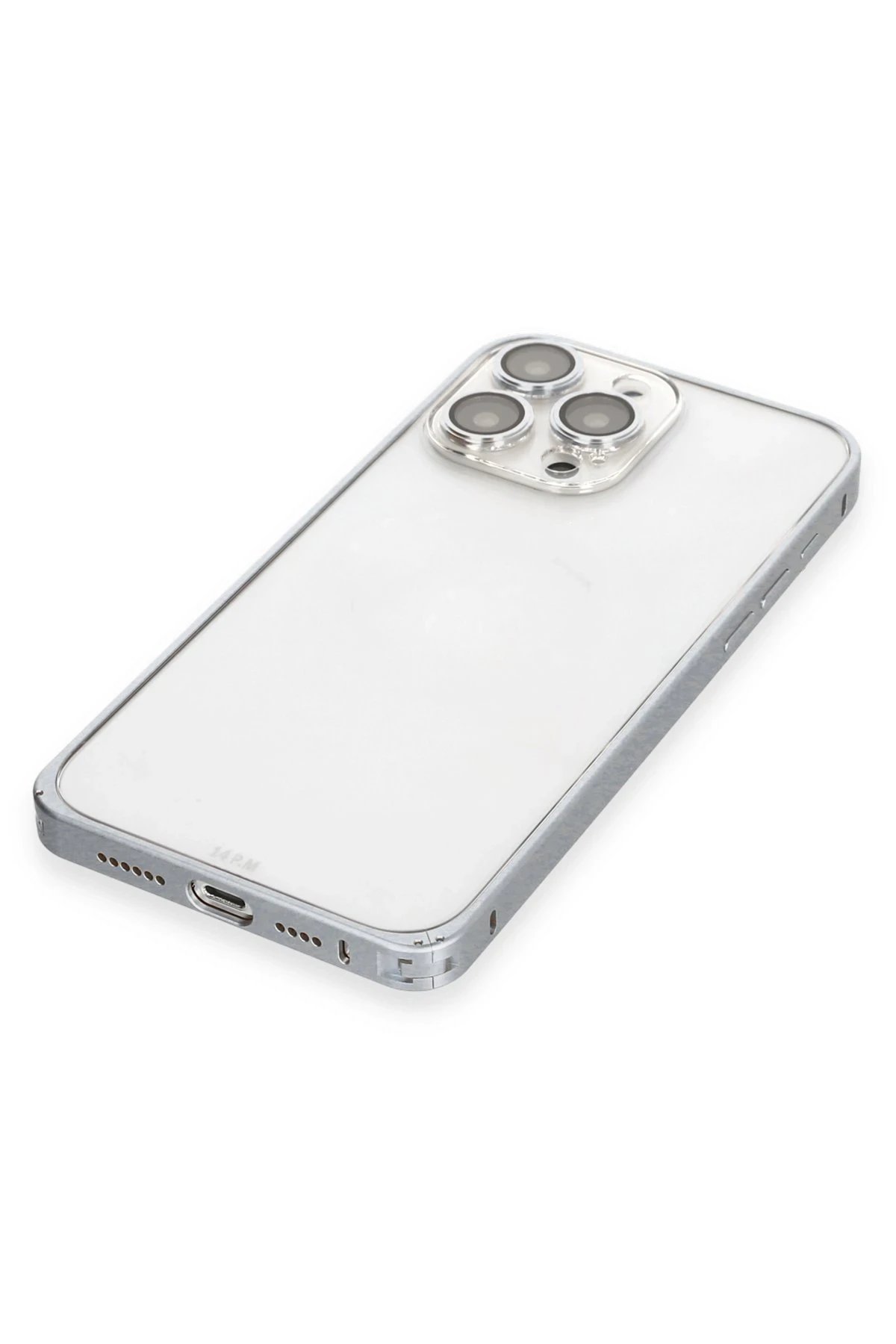 Joko iPhone 15 Pro Max Metal Bumper Mat Kapak - Gri