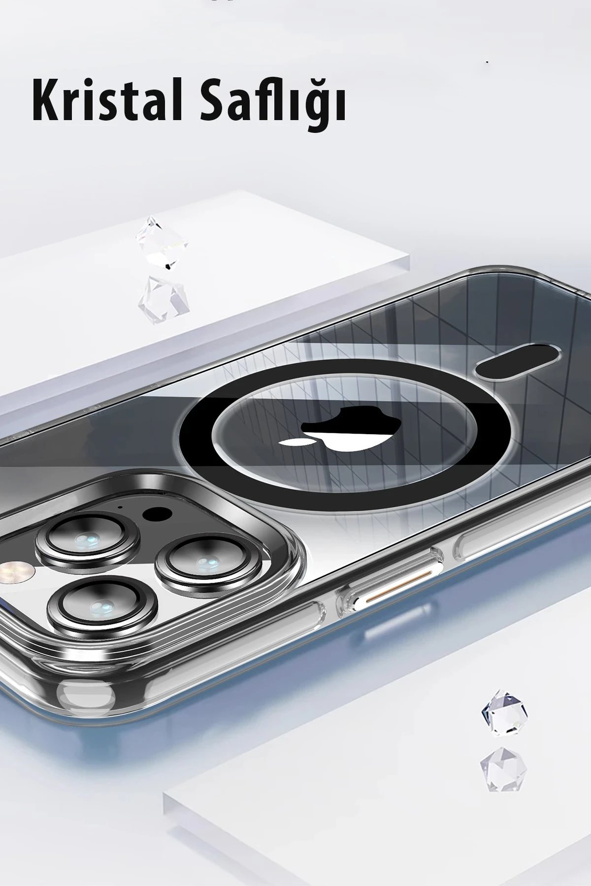 Joko iPhone 14 Pro Kılıf Crystal Magsafe Kapak - Siyah