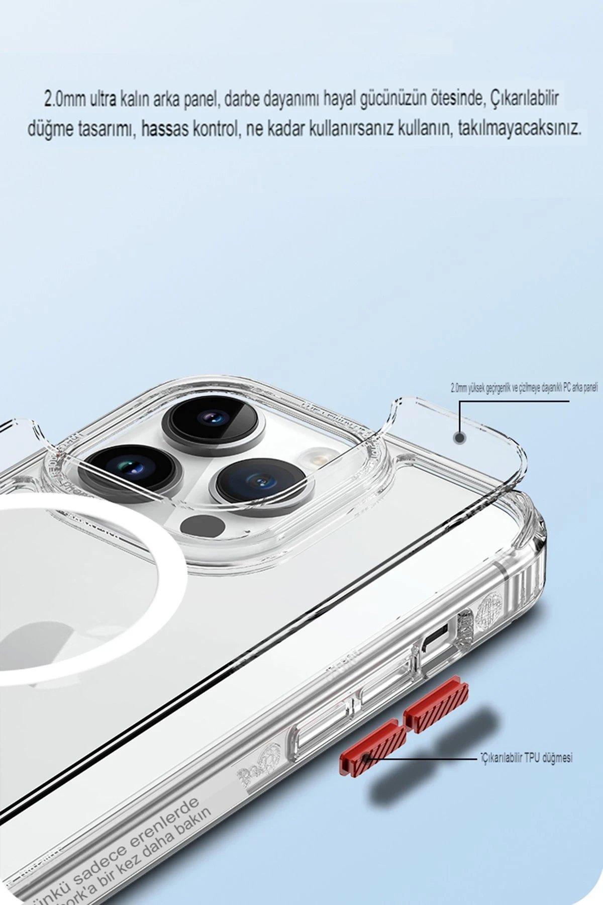 Joko iPhone 15 Pro Ramos Magsafe Kapak - Şeffaf