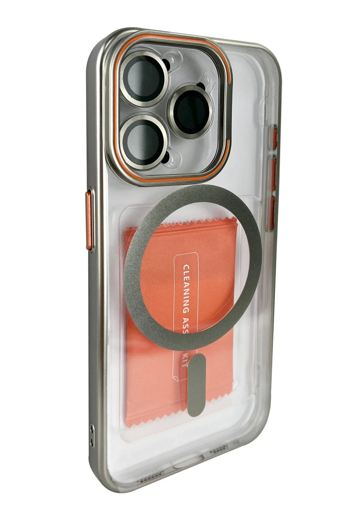 Joko iPhone 14 Pro Crown Lens Standlı Magsafe Kapak - Titan Gri