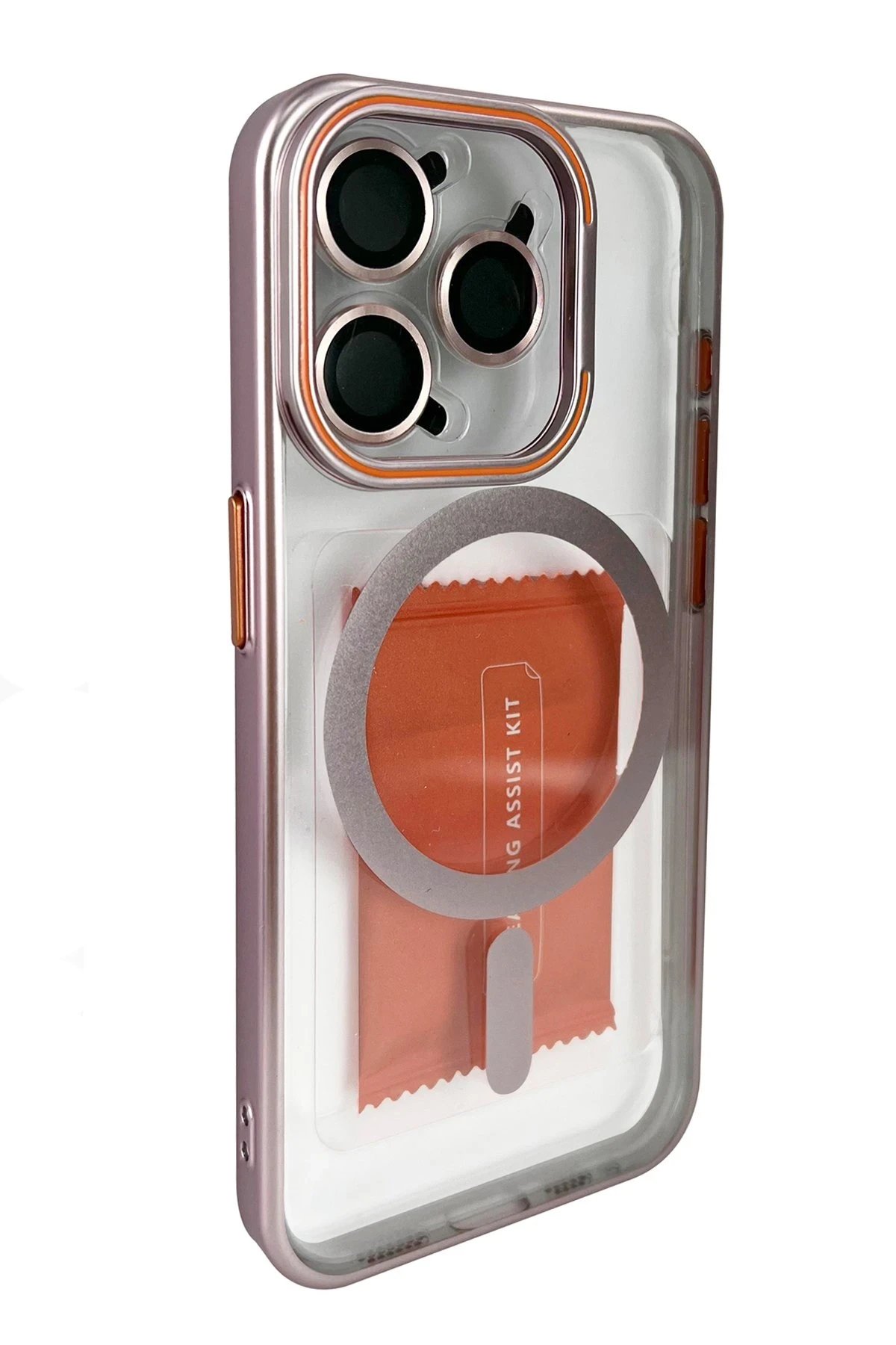 Joko iPhone 14 Pro Crown Lens Standlı Magsafe Kapak - Pembe