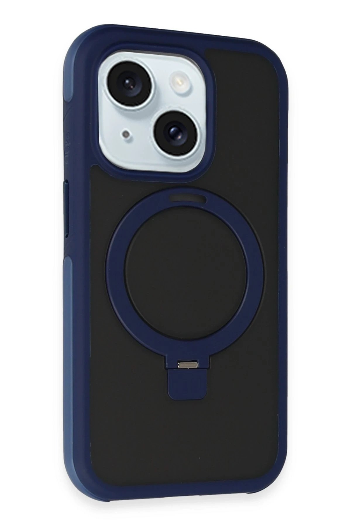 Joko iPhone 15 Zorda Airbag Magsafe Standlı Kapak - Lacivert