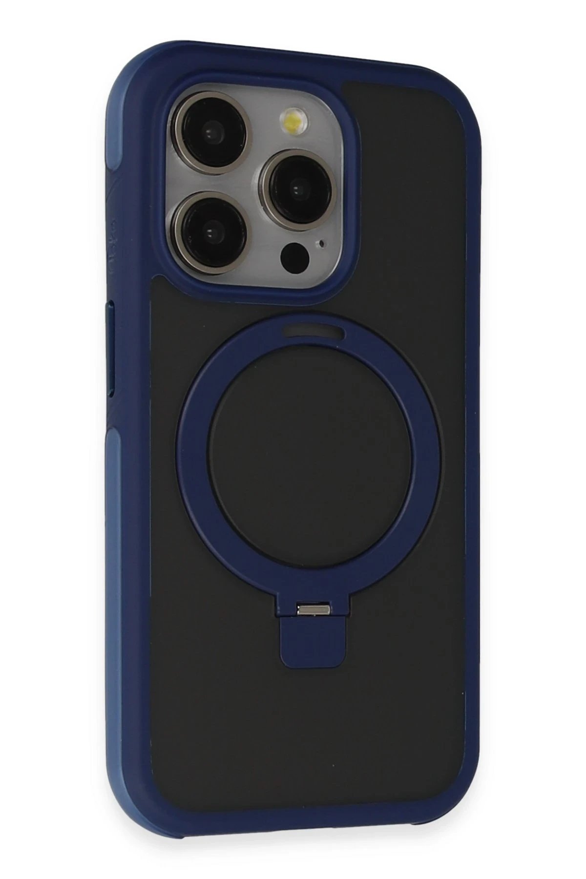 Joko iPhone 15 Pro Max Zorda Airbag Magsafe Standlı Kapak - Lacivert