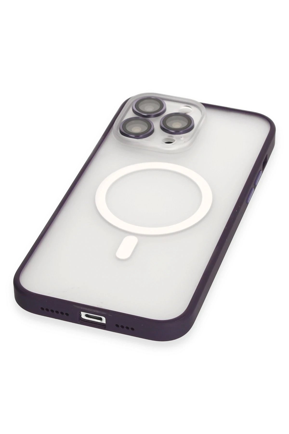 Joko iPhone 14 Pro Max Kılıf Martin Lens Magneticsafe Kapak - Derin Mor