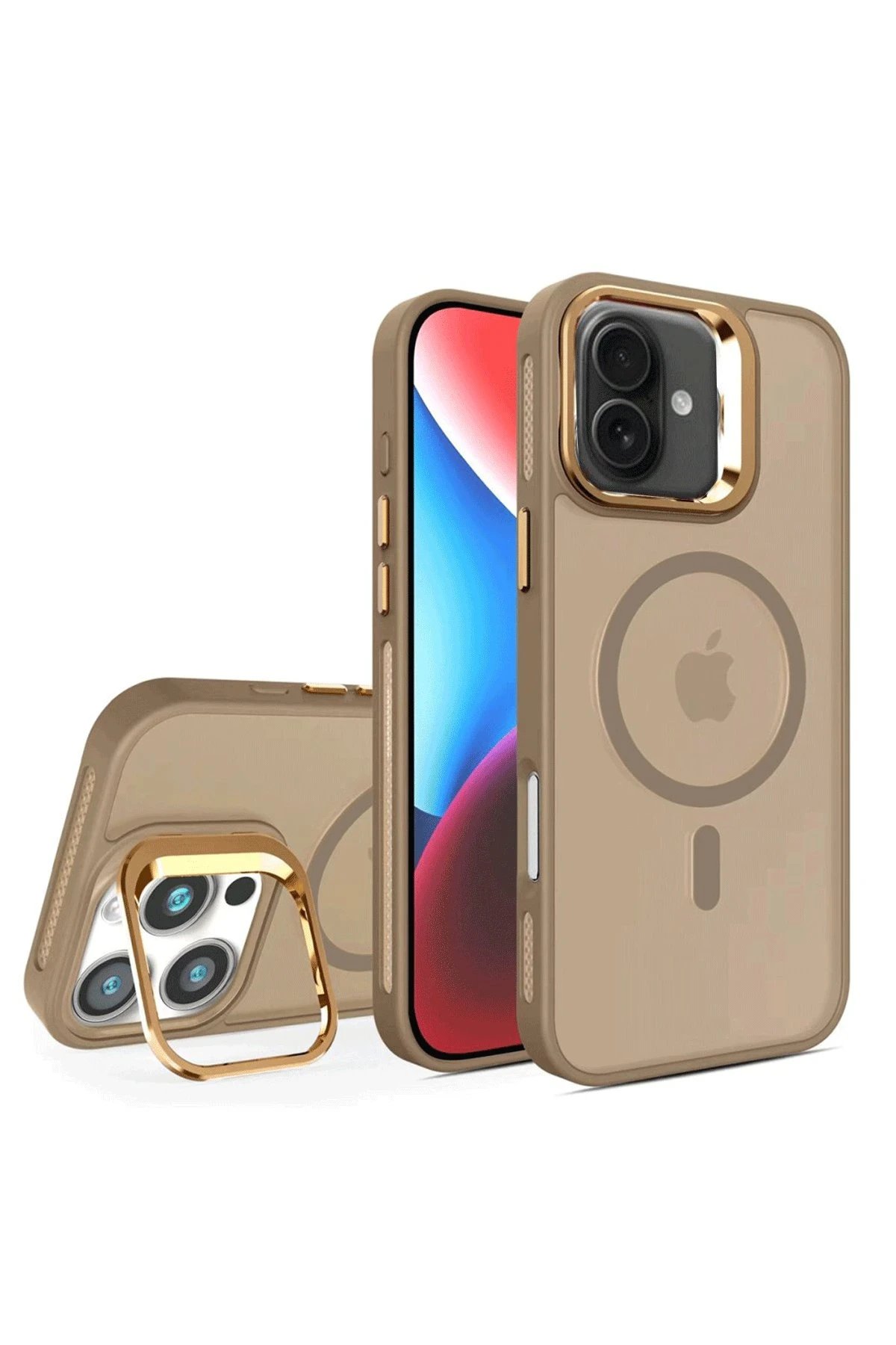 Joko iPhone 16 Plus Flet Lens Magsafe Kapak - Gold