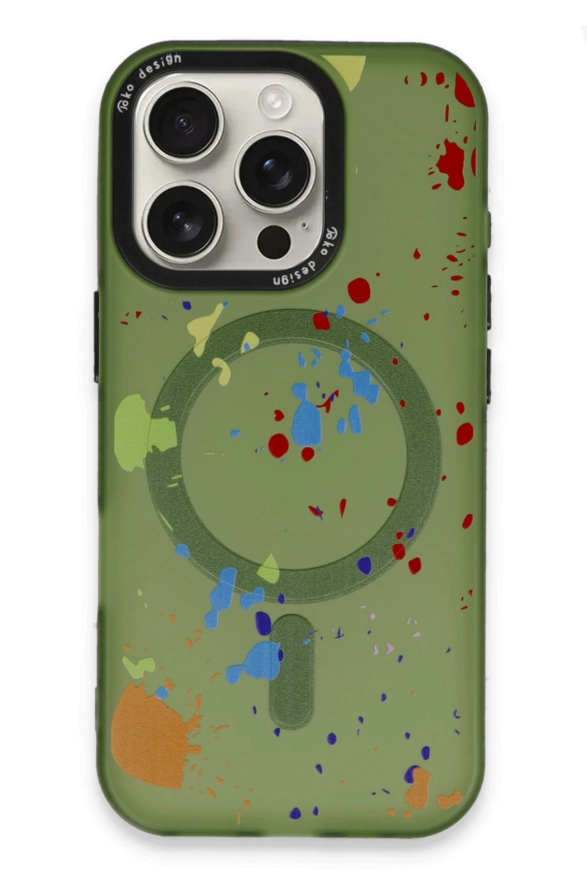 Joko iPhone 16 Pro Colorful Magsafe Kapak - Koyu Yeşil