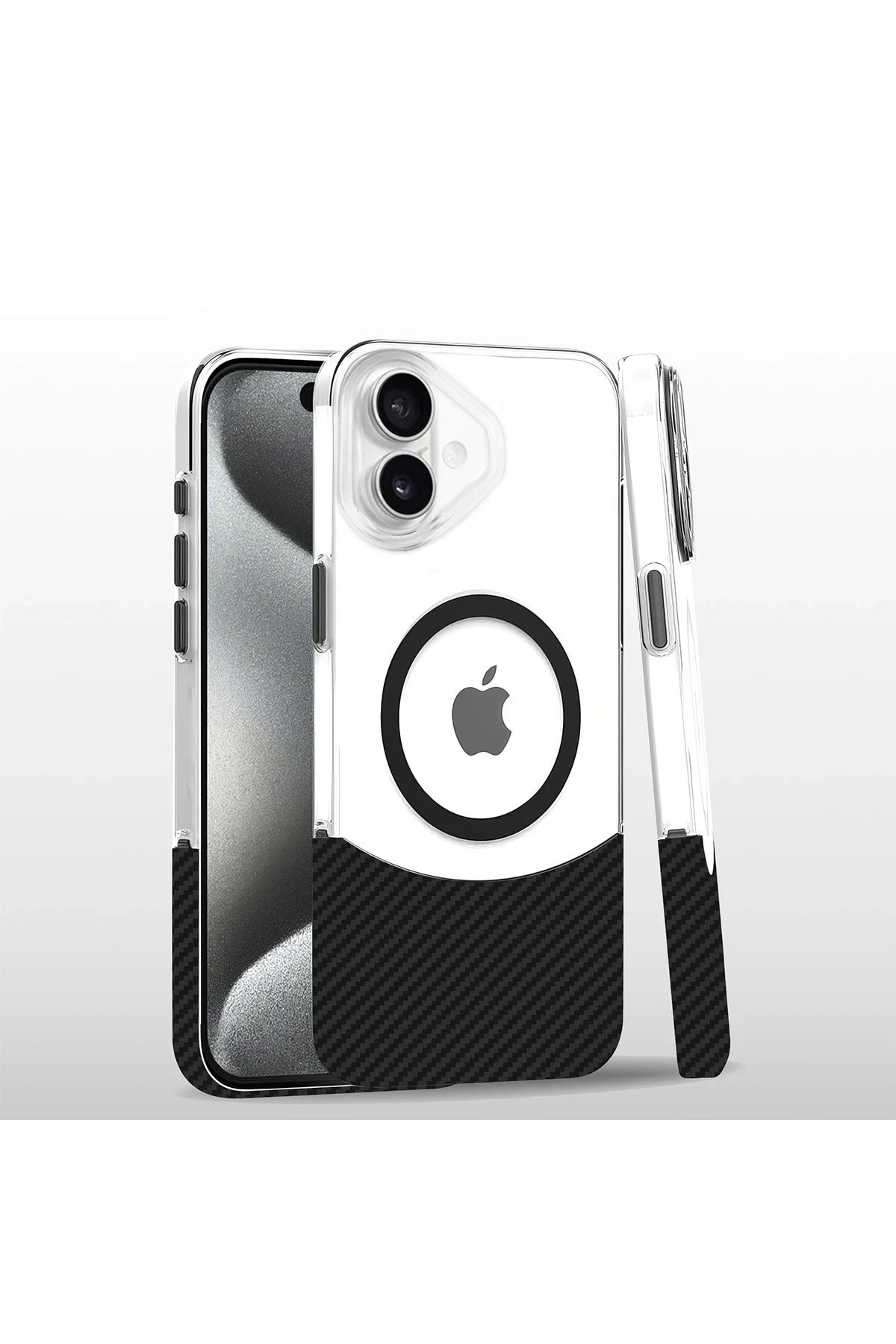 Joko iPhone 16 Carbon Puzzle Magsafe Kapak - Siyah-2