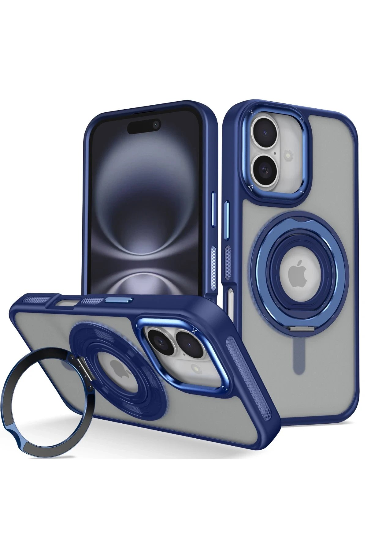 Joko iPhone 16 Banza Magsafe Standlı Kapak - Lacivert