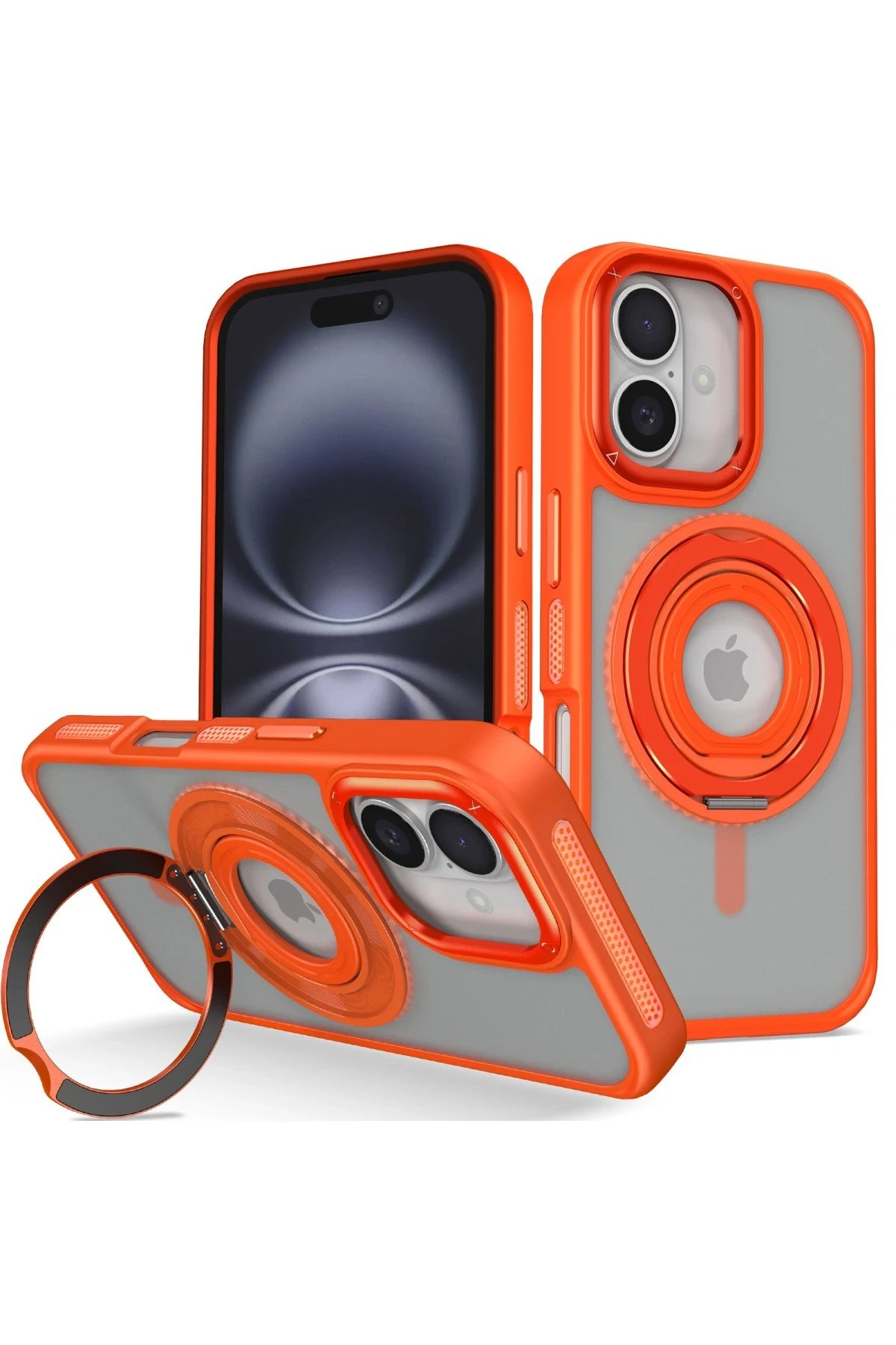 Joko iPhone 16 Banza Magsafe Standlı Kapak - Turuncu