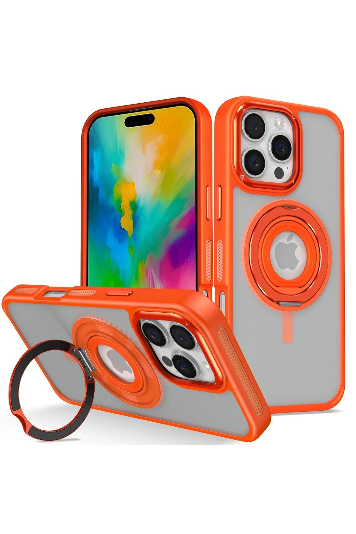 Joko iPhone 16 Pro Banza Magsafe Standlı Kapak - Turuncu