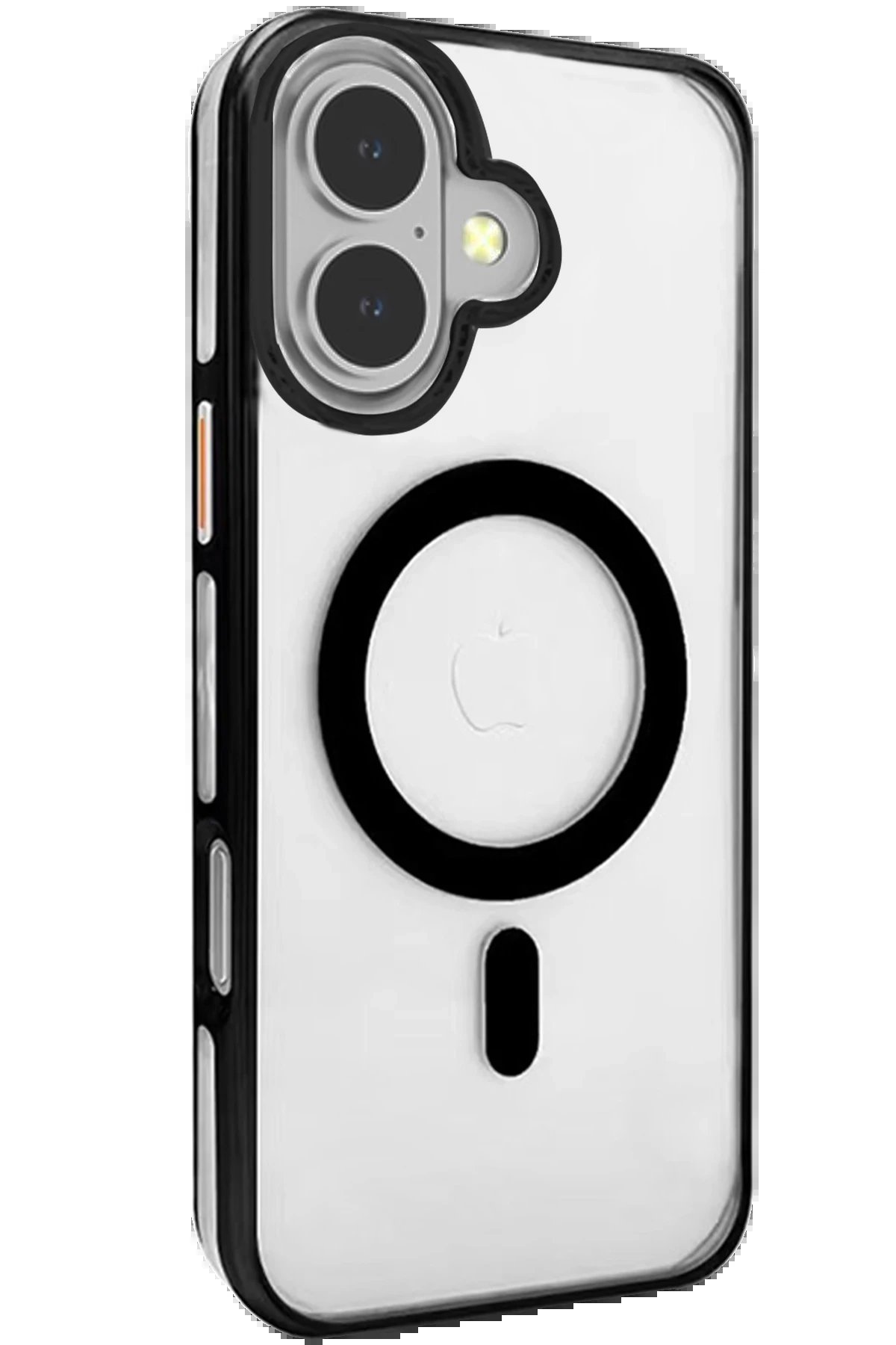 Joko iPhone 16 Gleam PC Sert Magsafe Kılıf - Şeffaf-Siyah