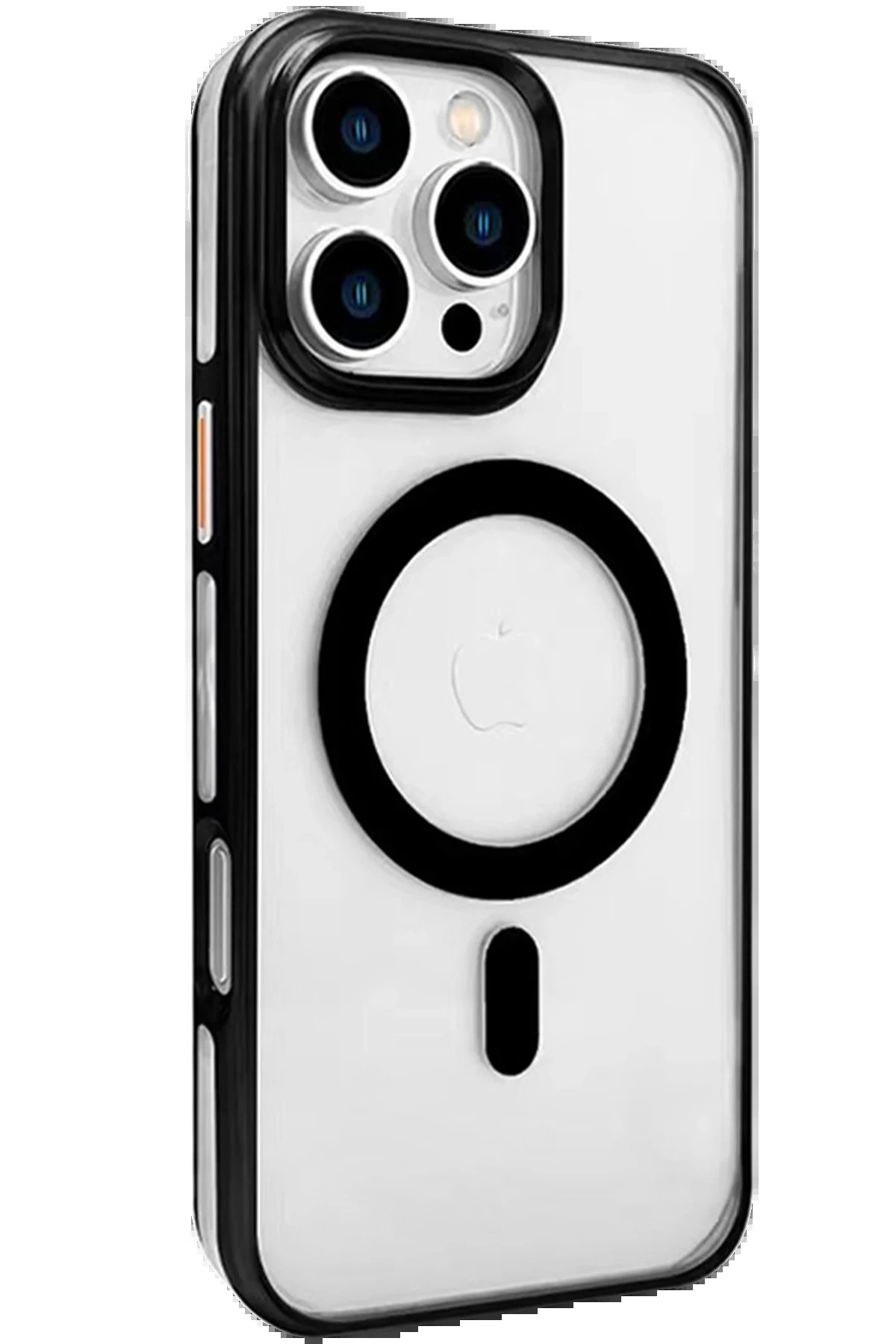 Joko iPhone 16 Pro Gleam PC Sert Magsafe Kılıf - Şeffaf-Siyah