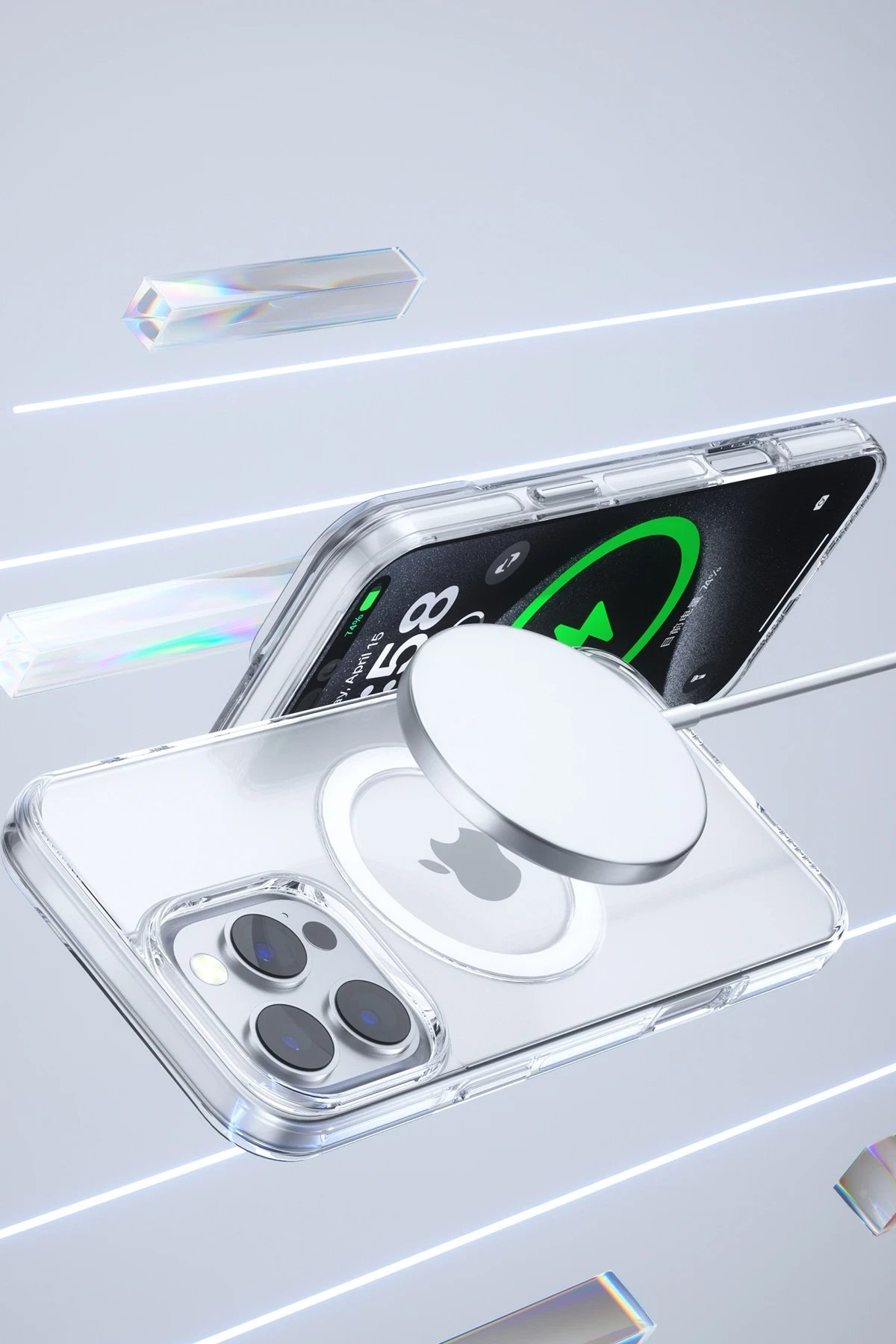 Joko iPhone 16 Pro Max Gleam PC Sert Magsafe Kılıf - Siyah