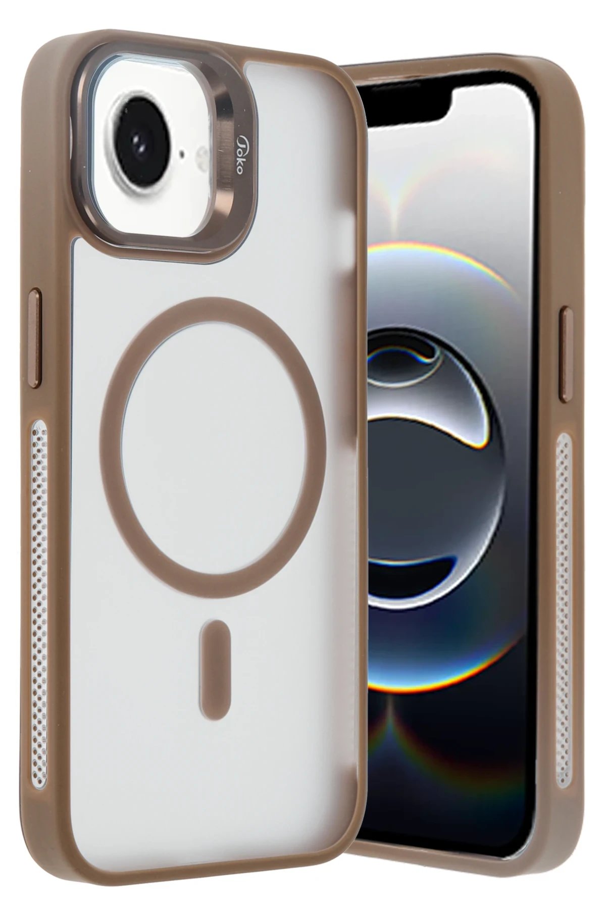 Joko iPhone 16E Flet Lens Magsafe Kapak - Gold