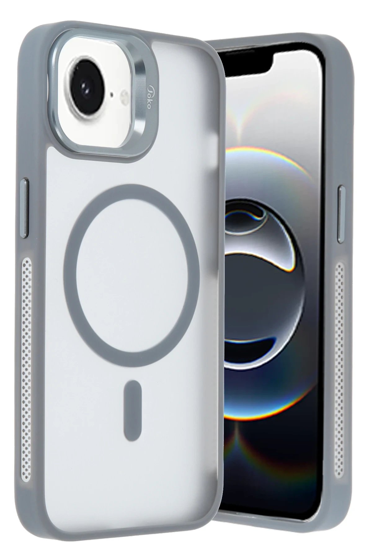 Joko iPhone 16E Flet Lens Magsafe Kapak - Gri