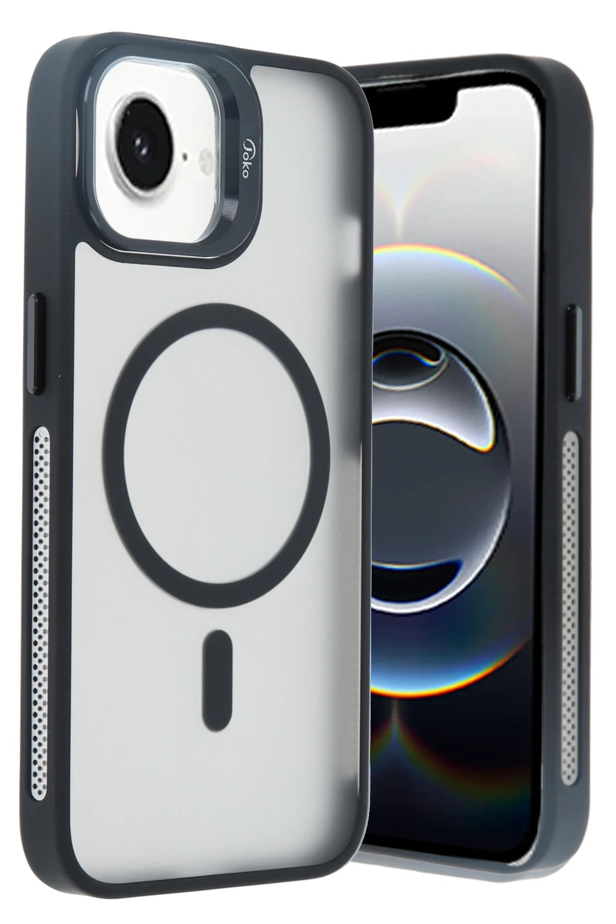 Joko iPhone 16E Flet Lens Magsafe Kapak - Siyah