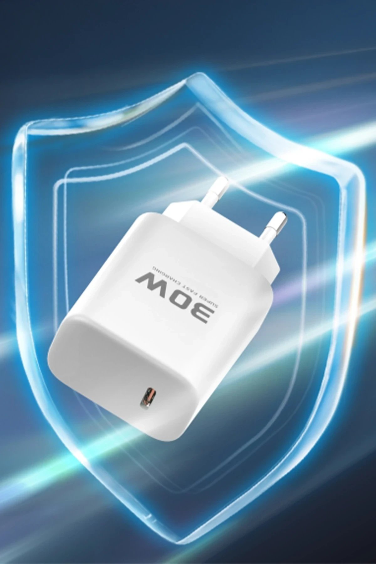 Joko JK89 30W Type-C Çıkışlı Ekstra DC66 1M Type-C to Lightning  Kablolu PD Şarj Cihazı - Beyaz