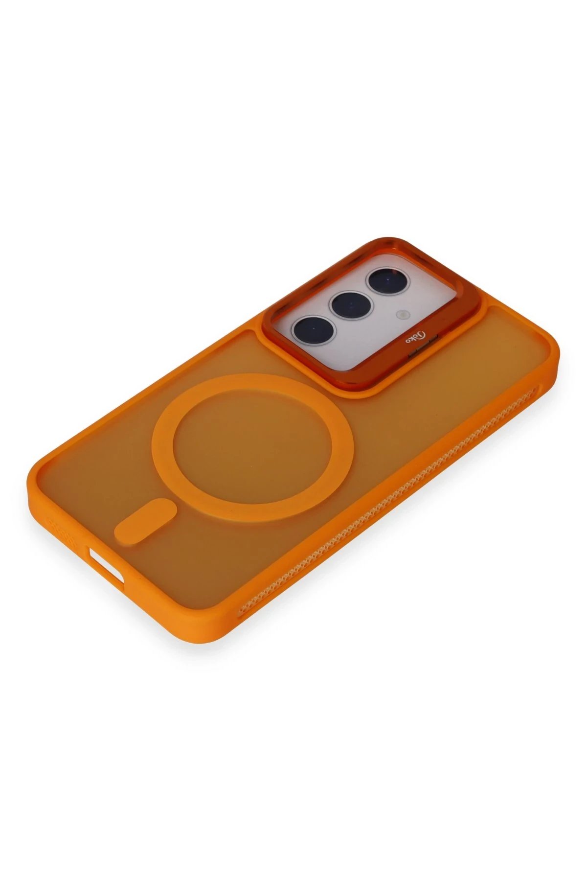 Joko Samsung Galaxy S24 Flet Lens Magsafe Kapak - Turuncu