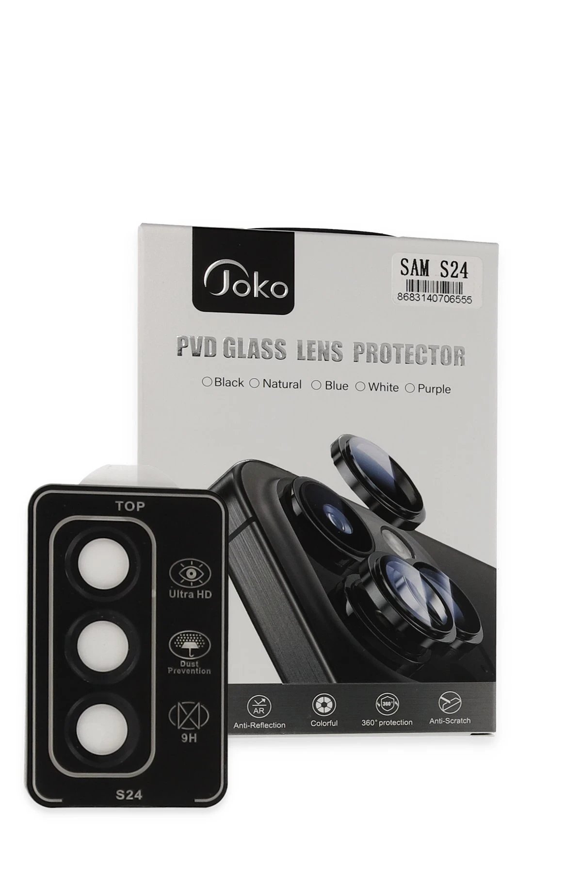 Joko Samsung Galaxy S24 PVD Metal Kamera Lens - Siyah