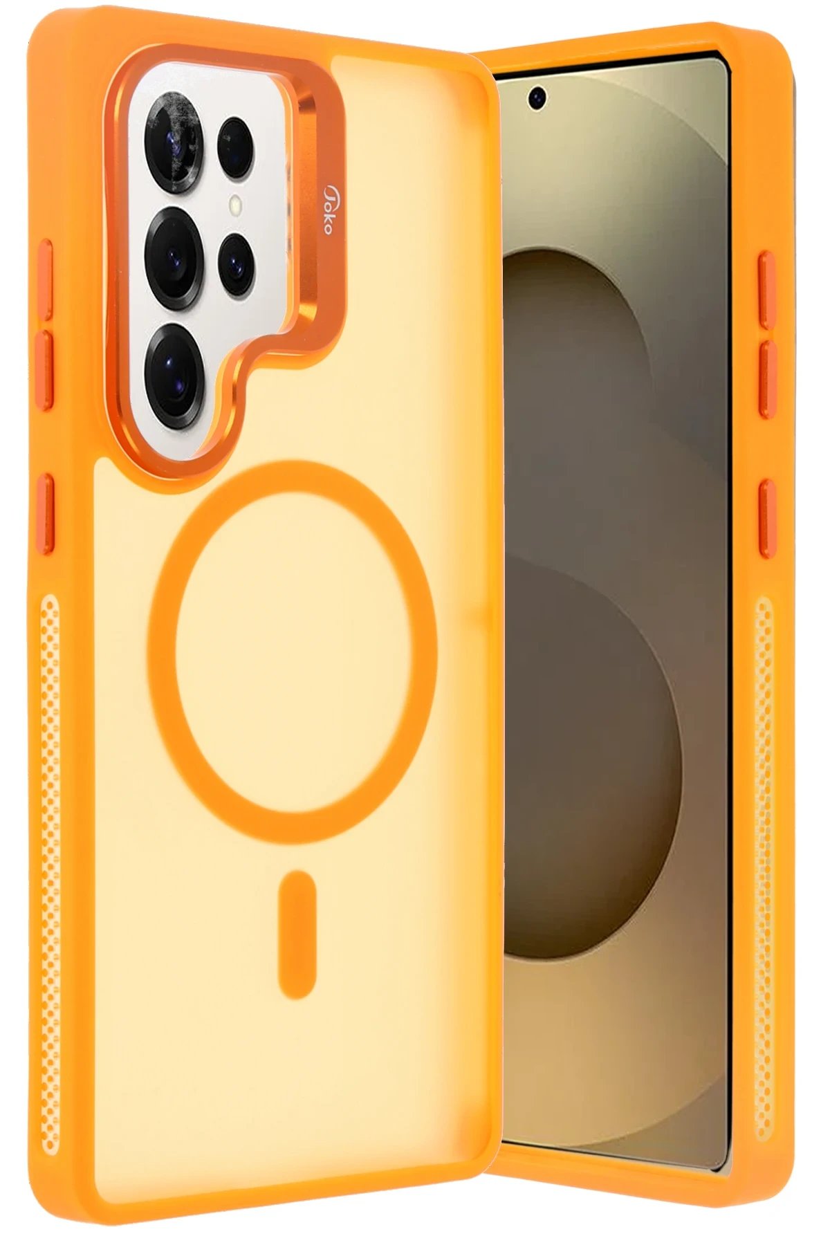 Joko Samsung Galaxy S25 Ultra Flet Lens Magsafe Kapak - Turuncu