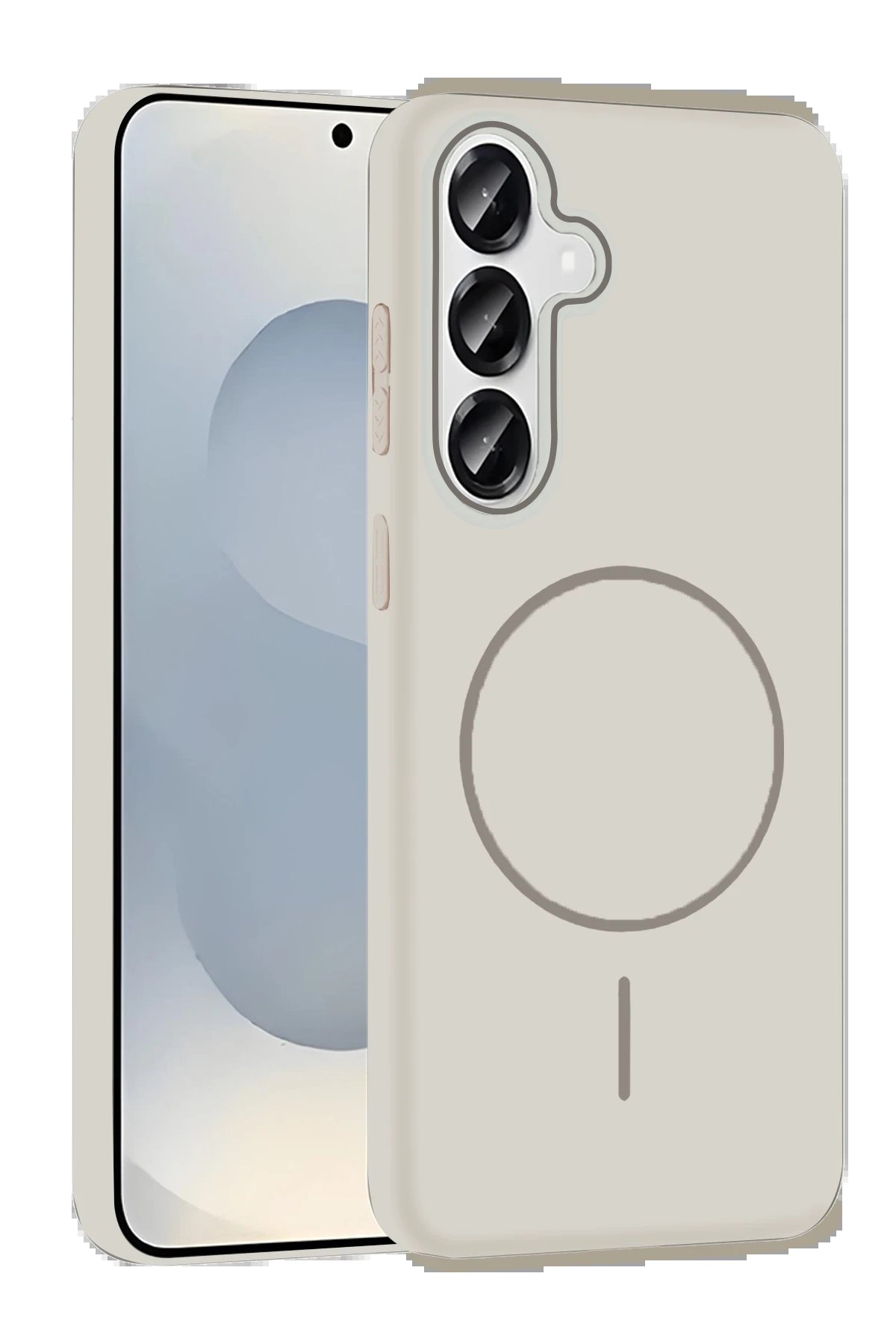 Joko Samsung Galaxy S25 Broş Magsafe Kapak - Krem